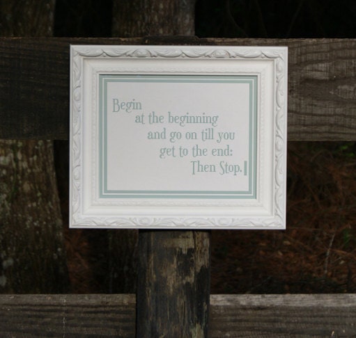 Go til you get to the End- 8x10 Typographical Print