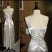 BOORESERVED / Late 1970s Early 1980s / Silver Screen / Disco Sex in a Dress / Evening Gown / Prom Dress / in Silk Opal White / Small