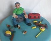 Handyman / Carpenter / Builder Cake Topper Set