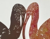 Ibis - Bird Art - Papercut Original