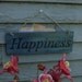 Happiness wood sign
