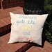 Southern Girls Like Sunshine and Sweet Tea Hand-made, Hand-stitched Cotton Fiber-Filled Pillow