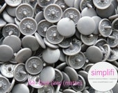 Dark Grey  KAM brand plastic resin SNAP B4 dark grey glossy  - size 20  - 100 full sets - ship from canada and US