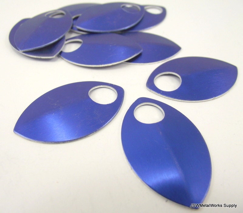 50 Large Blue Aluminum Scales, Chainmail, Scalemail