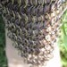 Light Purple Lilac Lavender and Gold Gypsy Chain Mail Foot Flower Slave Anklet