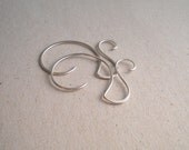 Sterling Silver Earrings, Modern Earrings, Hammered Silver Hoops, Everyday Earrings, Made to Order