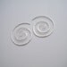 Sterling silver earrings, Silver swirl earrings, Modern, hammered hoops, Wire wrapped sterling silver earrings