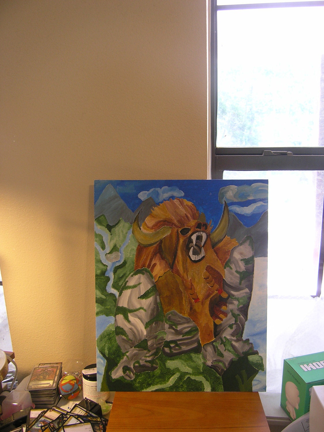 WoW Fan Art - The angry Tauren - Original Painting