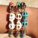 Custom Listing for Kristina Mitso.  Neon Cord Skull Friendship Bracelet. In Neon Pink, Green or Blue.