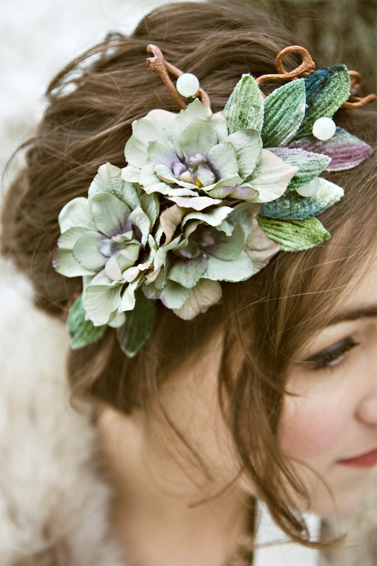 Vine, leaf, and berry Floral Crown, made to order