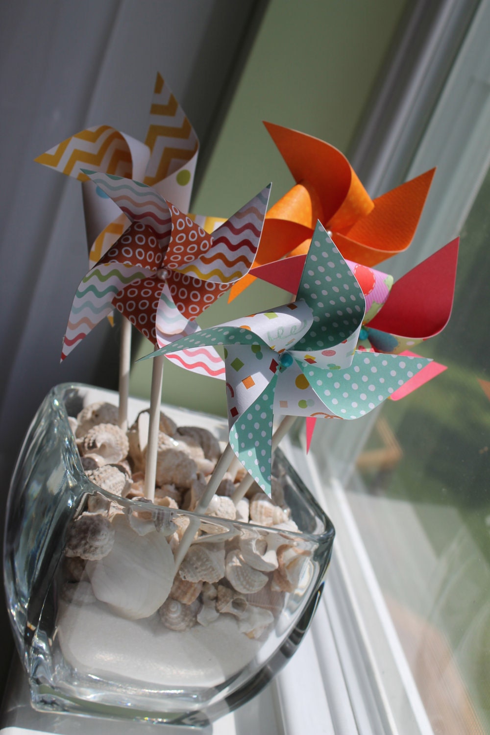 Pinwheel Cupcake Toppers or Centerpieces
