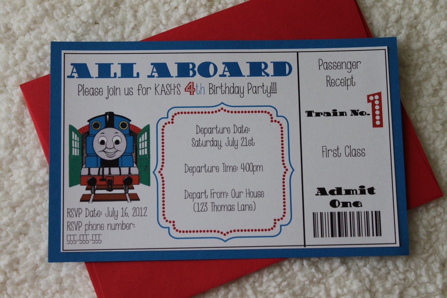 Thomas the Train Birthday Invitation Il_570xn