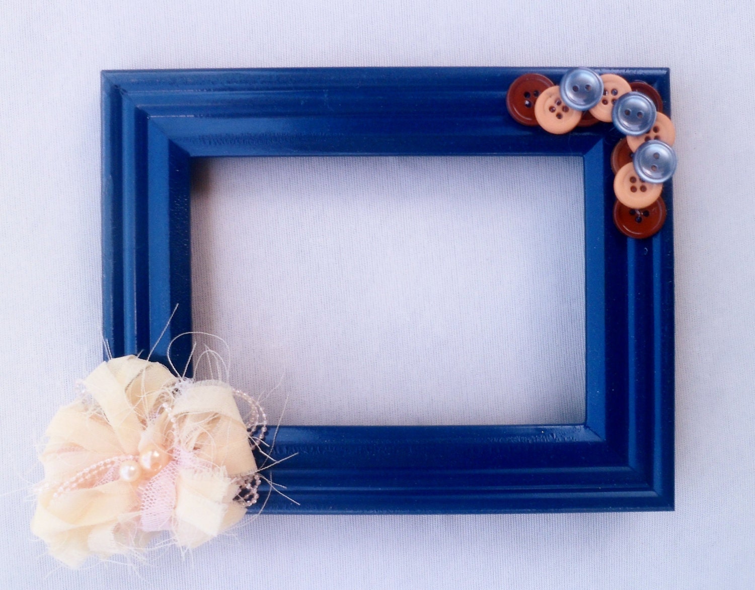 Navy Blue Embellished Picture Frame