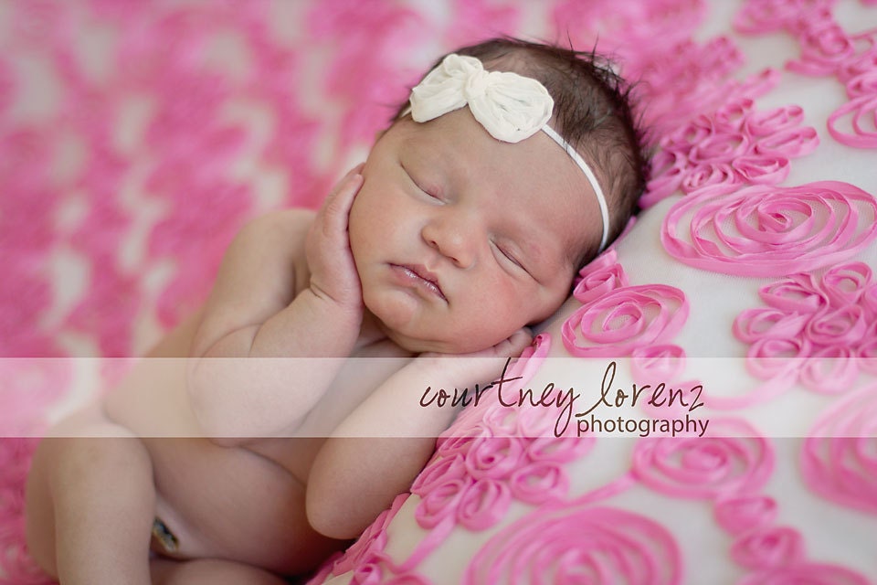 LAST SET Chiffon Bows, Set of 5 Bow Headbands