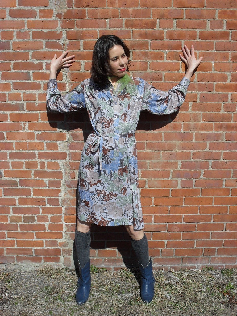 Flora and Fauna Watercolor Dress with Hidden Lace Detail