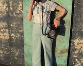 Pastel Blue High Waisted Vintage Trousers
