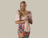 Light Pink Woven Lace Scarf