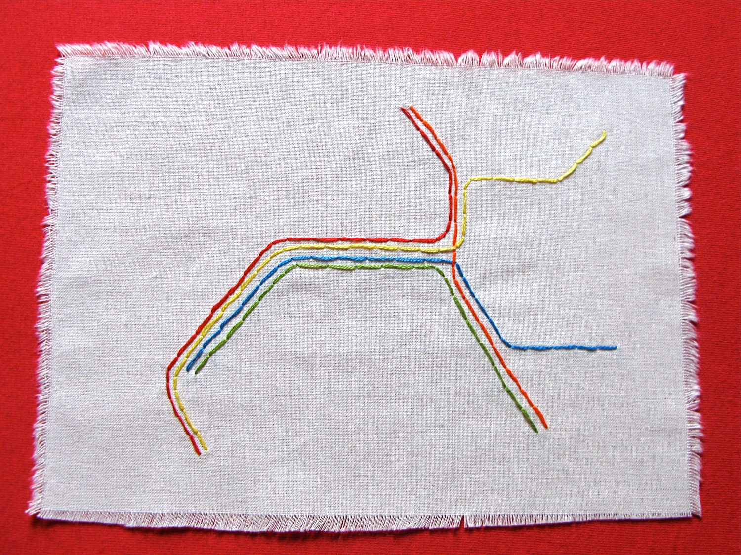 San Francisco Metro/BART Embroidered Map
