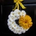 White and Yellow Daisy Wreath