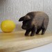 Wooden Pig. Folk Art Carving. Quiet and Well-Mannered.