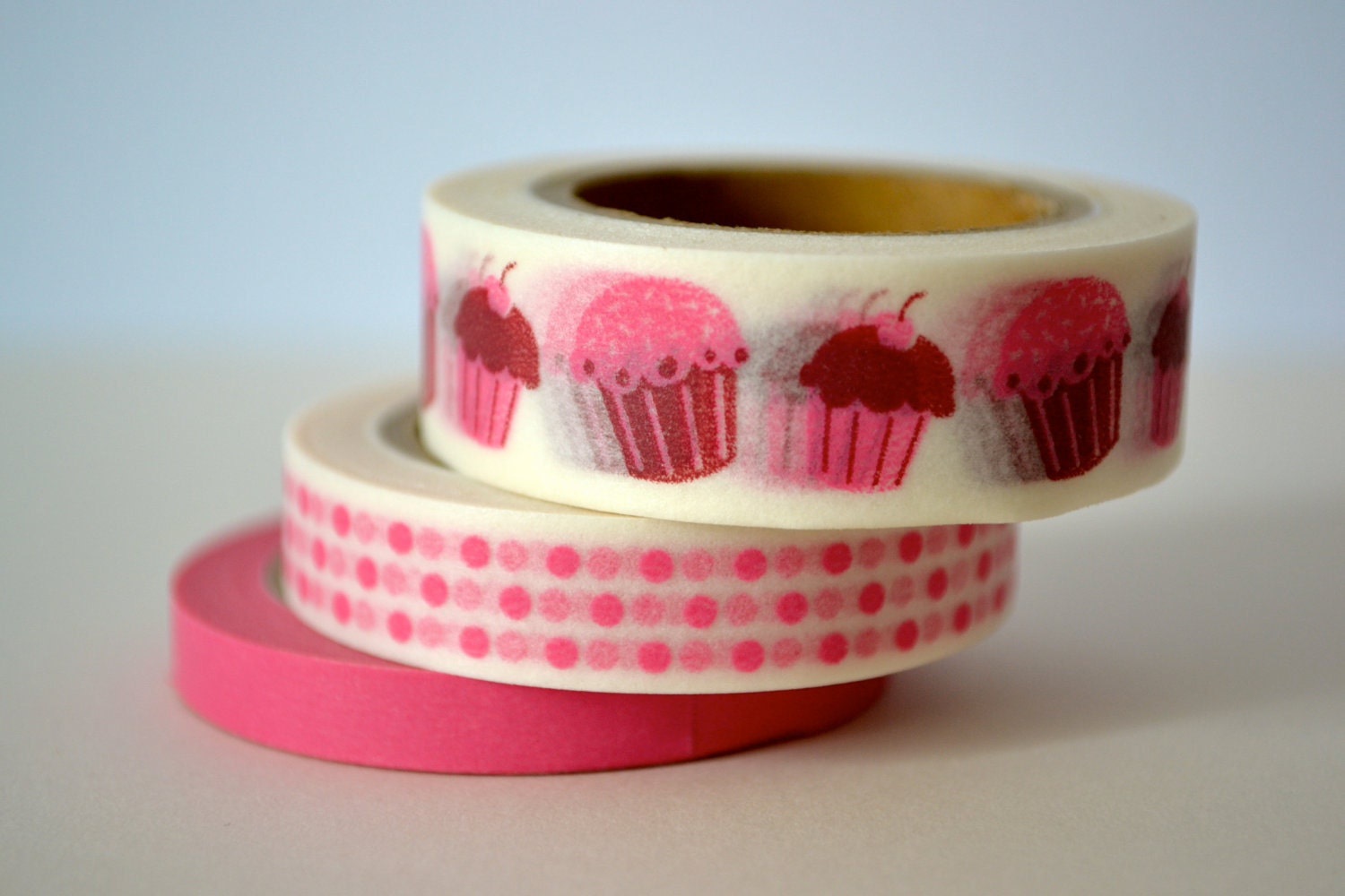 Deco Crafting Tapes Pink, Polka Dots, Cupcakes