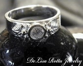 Recycled Silver Diamond Alternative Engagement Ring
