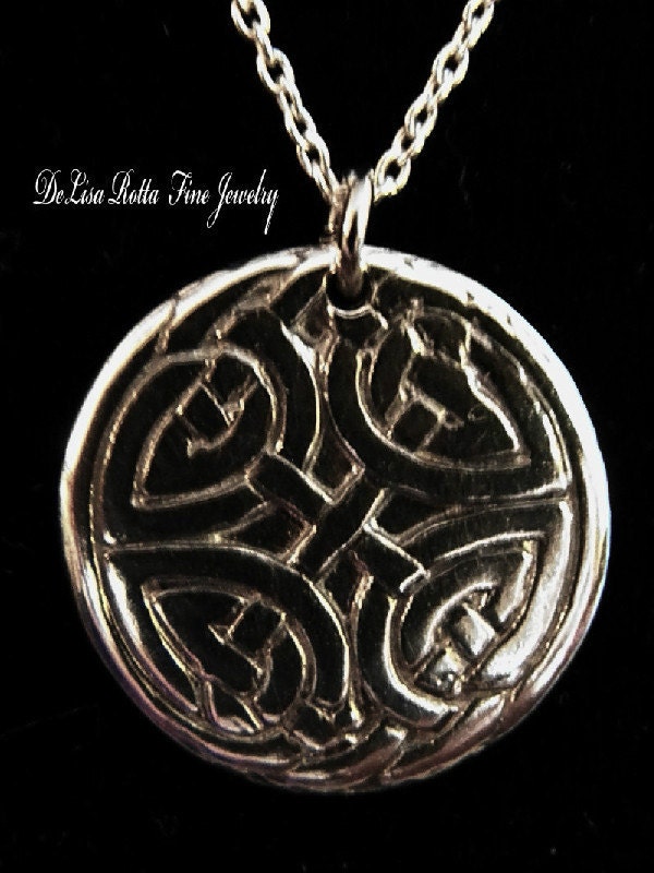 Recycled Silver Celtic Eternal Knot Pendant Necklace