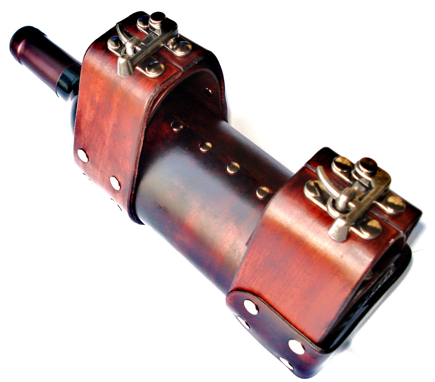 Customizable Leather Wine Bike Holder "The J-chuck" TM