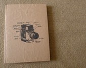 handmade notebook, diary, journal, eco friendly sketch book, scrapbook, recycled paper, reconstruction - The camera
