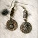 Owl Moon Silver Earrings with a velvet black patina.