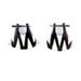 Fake Gauge Earrings - Organic Horn with Bone Inlay Hoops Fake Piercings - Tribal Style Zebra Stripe earrings