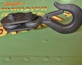 Industrial Chic, Urban Rustic, Hook and Pulley,Salvaged and Upcycled, Flatblack