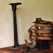 Vintage Iron Cobbler Shoe Forms and Stand, 4 Piece Set