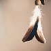 Dream Catcher - Let's Fly - With Unique Duck Feathers, White Nett and a White Origami Bird - Home Decor, Mobile
