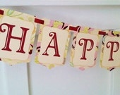 SPRING SAMPLE SALE  - Happy Birthday - Paper Banner - Party Banner