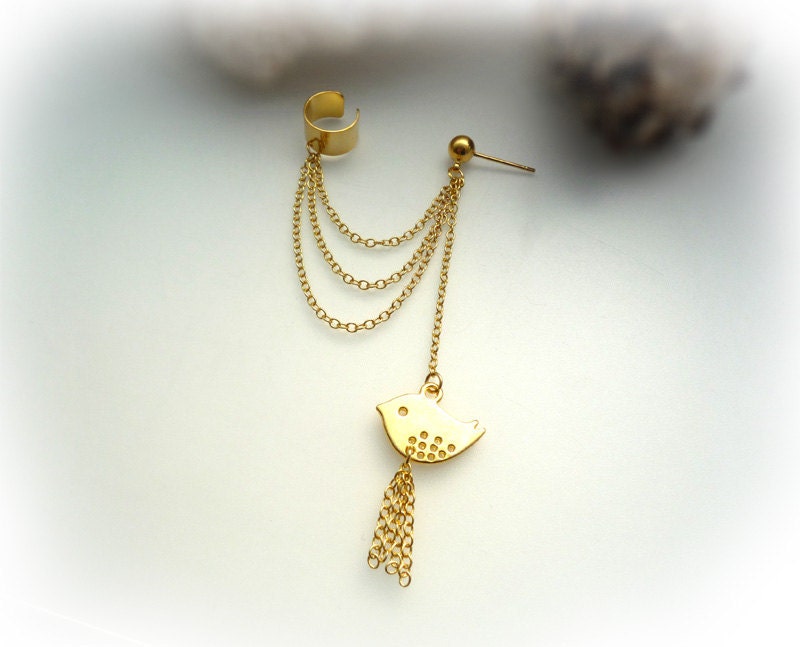 Single Birdie Ear Cuff - A4