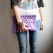 Oversized clutch - purple studded