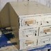 Farmhouse shabby metal utility organizer drawer Anita Spero