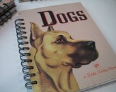 Vintage Dogs Little Golden Book Recycled Journal Notebook