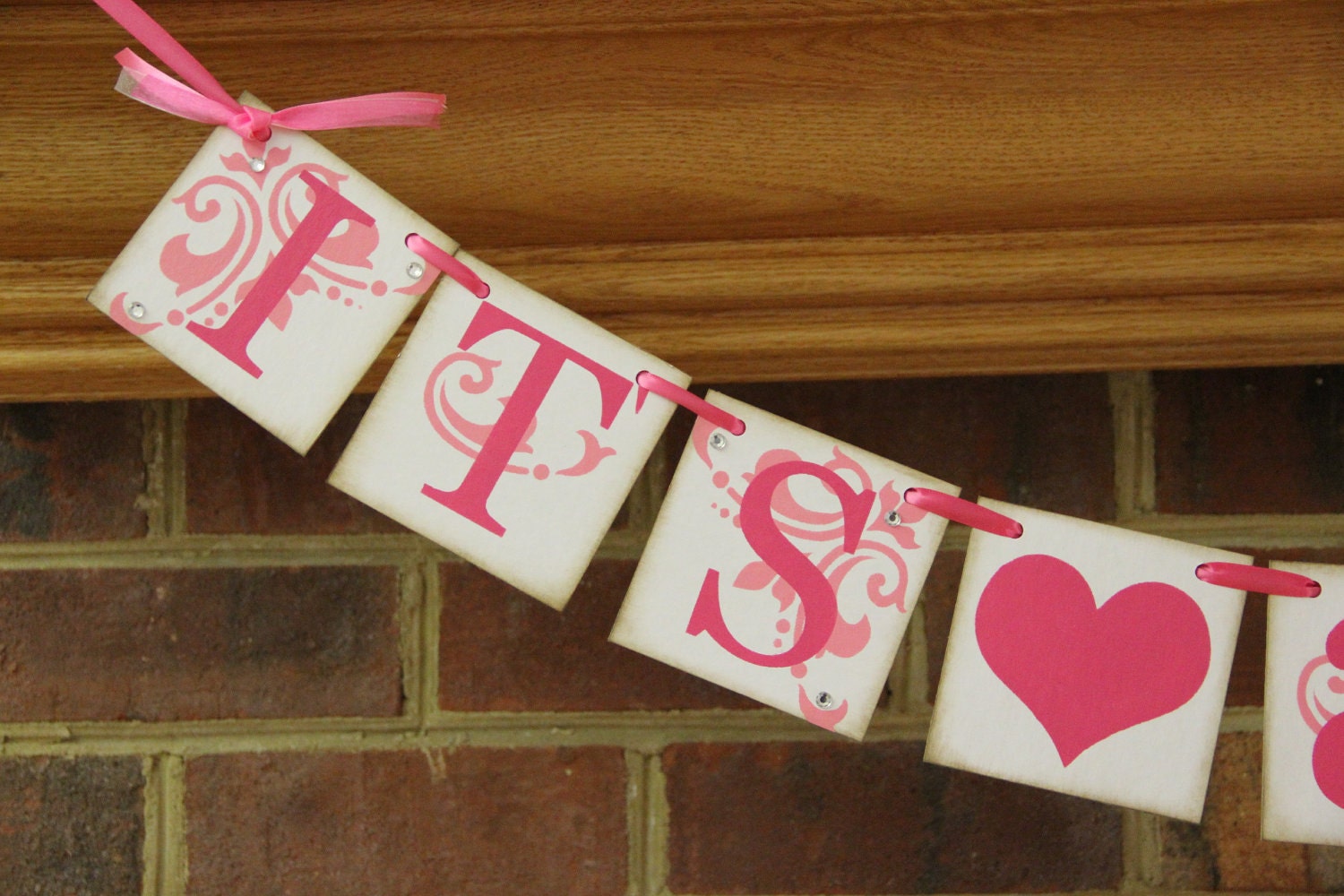 It's A Girl Banner, Baby Shower, Birth, Announcements with Your Custom Colors