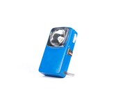 Retro blue torch flashlight