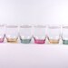 Vintage pastel glasses. Set of six.