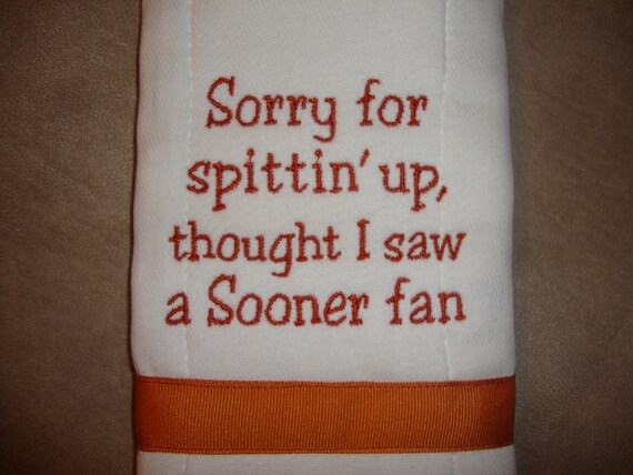 University of Texas Burp Cloth
