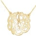 14K Yellow Gold Filled Handmade Initials Necklace Medium Size (Order Any Initials)