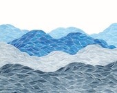 Blue Ridge Mountains II, 8x10" Giclee Print of an Original Watercolor Painting