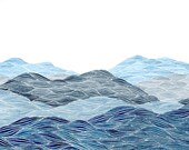 Blue Ridge Mountains I, 11x14" Giclee Print of an Original Watercolor Painting