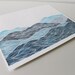 Blue Ridge Mountains I, Original Watercolor Painting, Blue and Grey Landscape by Keely Finnegan