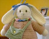 Bunny CROCHET PATTERN Bunny Doll or Home Decor Bookbag Bunny