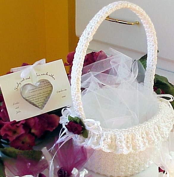 CROCHET PATTERN Flower Girl Basket WEDDING Bridal