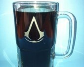 Set of 2 Assassin's Creed Beer Mugs- Perfect for Christmas Gamers